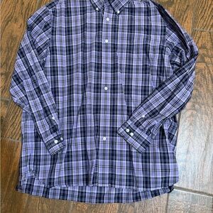 Daniel Cremieux Purple Plaid Button-Down Dress Shirt